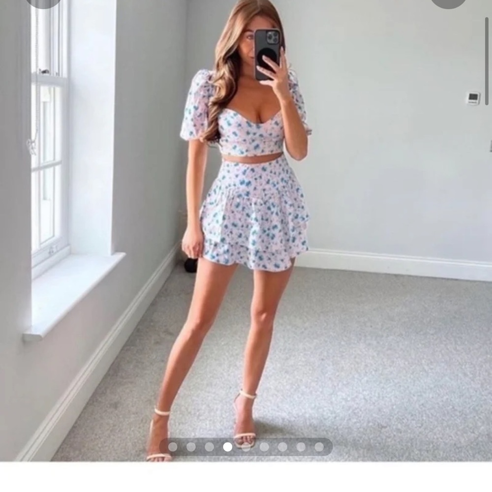 NWT Zara Floral Skirt S Pink - Picture 4 of 7